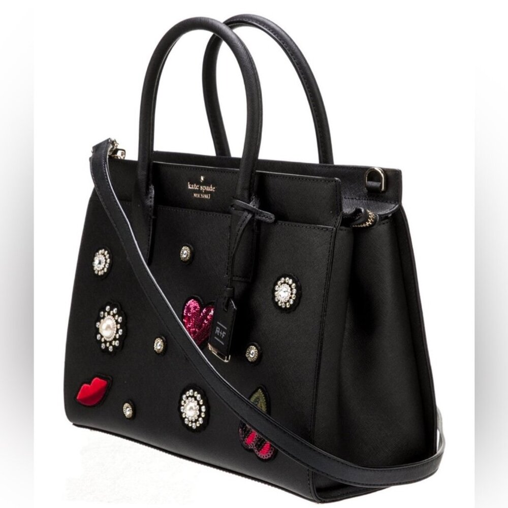 Kate Spade x Rodan & Fields Saffiano Leather Embellished Handle Bag NWOT